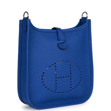 Hermes Evelyne TPM Bleu Royal Leather Palladium Hardware