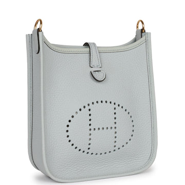 Hermes Evelyne TPM Bleu Pale Leather Gold Hardware