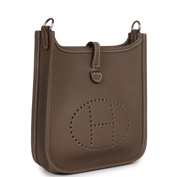 New Hermes Evelyne TPM Etoupe Clemence Palladium Hardware