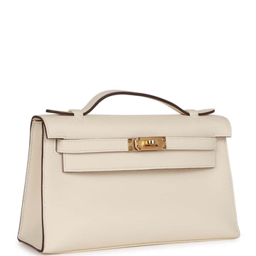 Hermes Kelly Pochette Nata Leather Gold Hardware