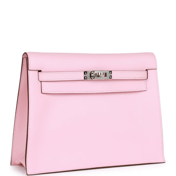 Hermes Kelly Danse Rose Sakura Leather Palladium Hardware