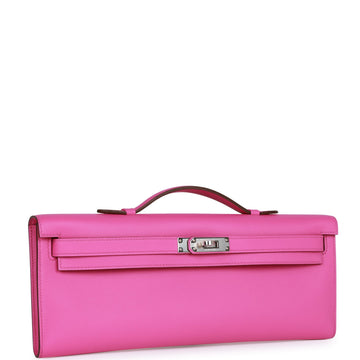 Hermes Kelly Cut Magnolia Leather Palladium Hardware