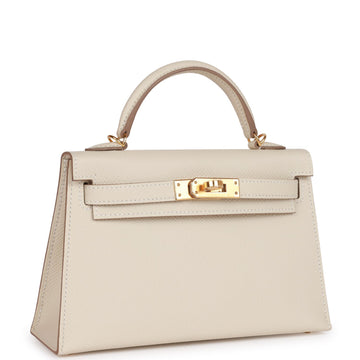 Hermes Kelly Sellier 20 Craie Leather Gold Hardware