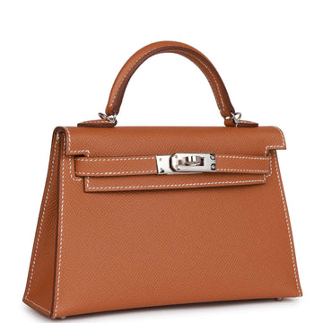 Hermes Kelly Sellier 20 Gold Leather Palladium Hardware