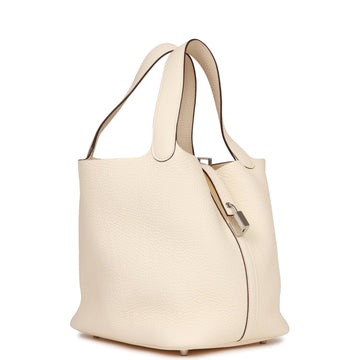 Hermes Picotin Lock 22 Nata Leather Palladium Hardware