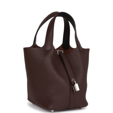 Hermes Eclat Picotin Lock 18 Rouge Sellier Leather Palladium Hardware