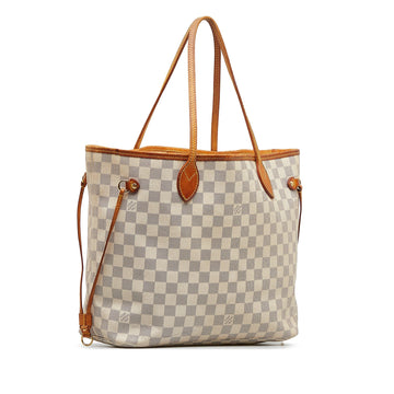 Louis Vuitton Neverfull MM Damier Azur Leather/canvas
