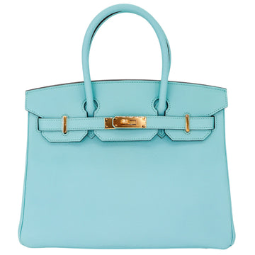Hermès 30cm Birkin Bleu Atoll Epsom Leather Gold Hardware