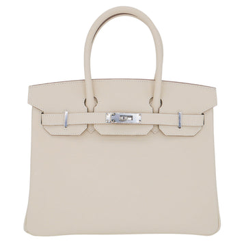 Hermès 30cm Birkin Craie Epsom Leather Palladium Hardware