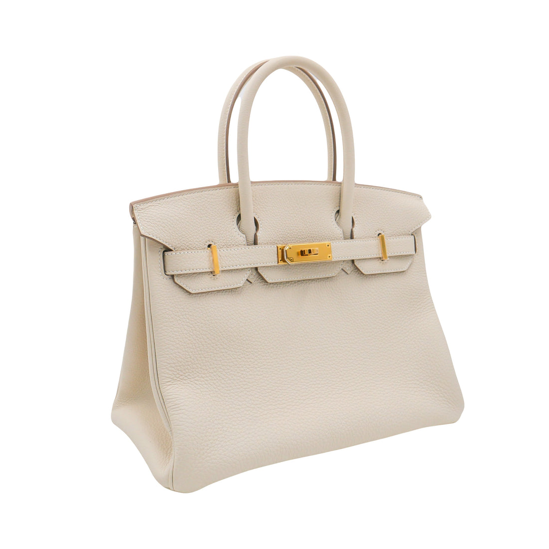 Hermès 30cm Birkin Craie Togo Leather Gold Hardware