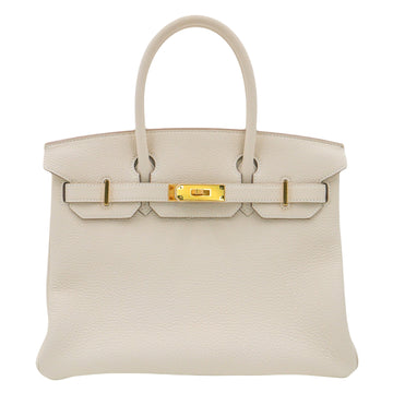 Hermès 30cm Birkin Craie Togo Leather Gold Hardware