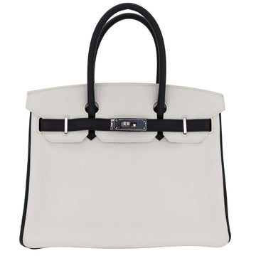 Hermès 30cm Birkin HSS Panda Black/White Clemence Leather Palladium Hardware