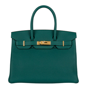 Hermès 30cm Birkin Malachite Togo Leather Gold Hardware