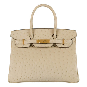 Hermès 30cm Birkin Parchiem Ostrich Gold Hardware