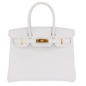 Hermès 30cm Birkin White Epsom Leather Gold Hardware