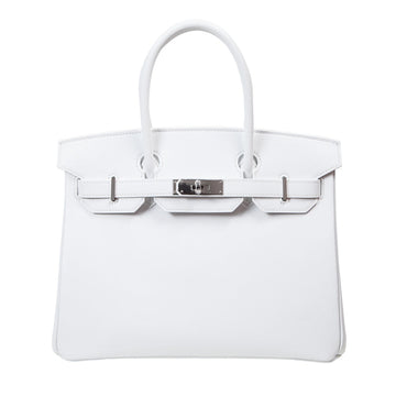 Hermès 30cm Birkin White Epsom Palladium Hardware