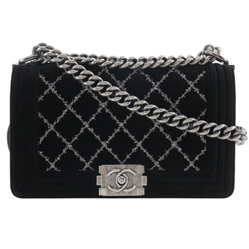 Chanel Boy Chanel 25 Velour Leather 2way Shoulder Bag