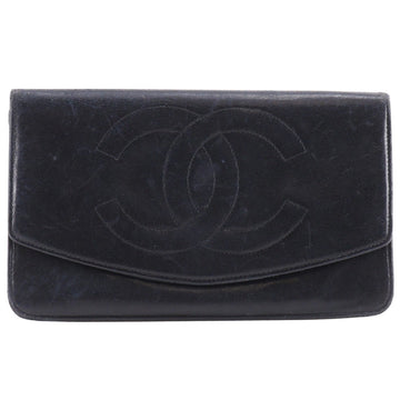 Chanel Coco Mark Lambskin Long Wallet
