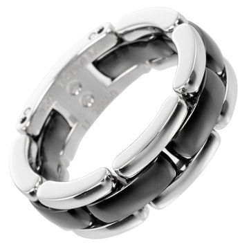 Chanel Ultra Au750 White Gold Ceramic Ring