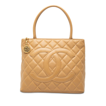 Medallion Tote Quilted Caviar