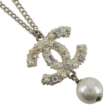 Chanel Coco Mark Rhinestone Pearl Necklace