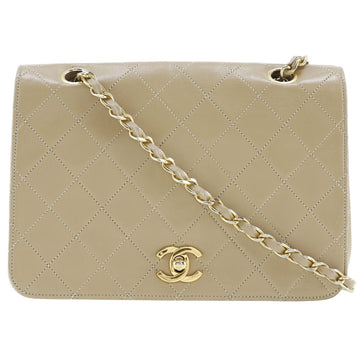Top Quality Chanel Leather Chain Shoulder Bag Beige