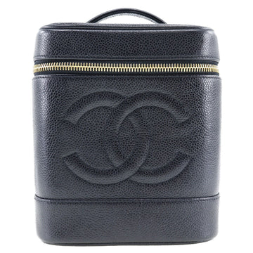 Top Quality Chanel Leather Vanity Handbag Black