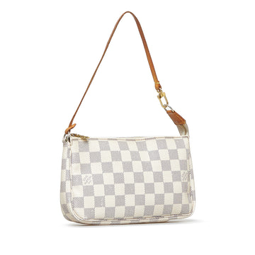Louis Vuitton Pochette Accessoires Mini Damier Azur Leather/canvas
