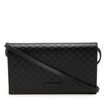 Wallet on Strap Microguccissima Leather