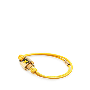 Yellow Louis Vuitton Gold Plated LV Padlock Bracelet