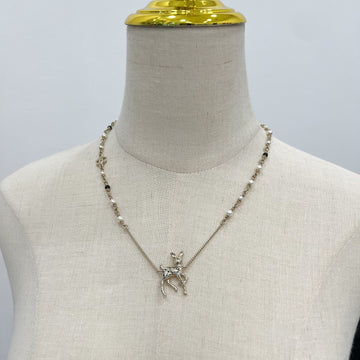 Chanel 26C VIP Bambi Deer Necklace with Pearls in LGHW