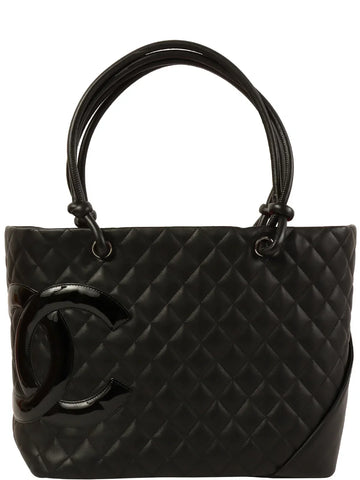Top Quality Chanel Around 2005 Made Cambon Tote Bag Black