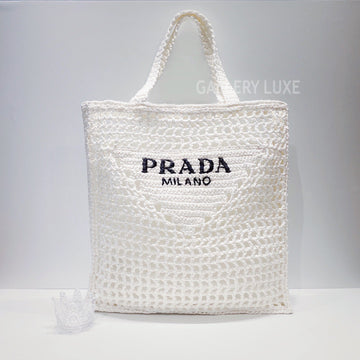 No.3384-Prada Raffia Tote Bag (Unused / ????)