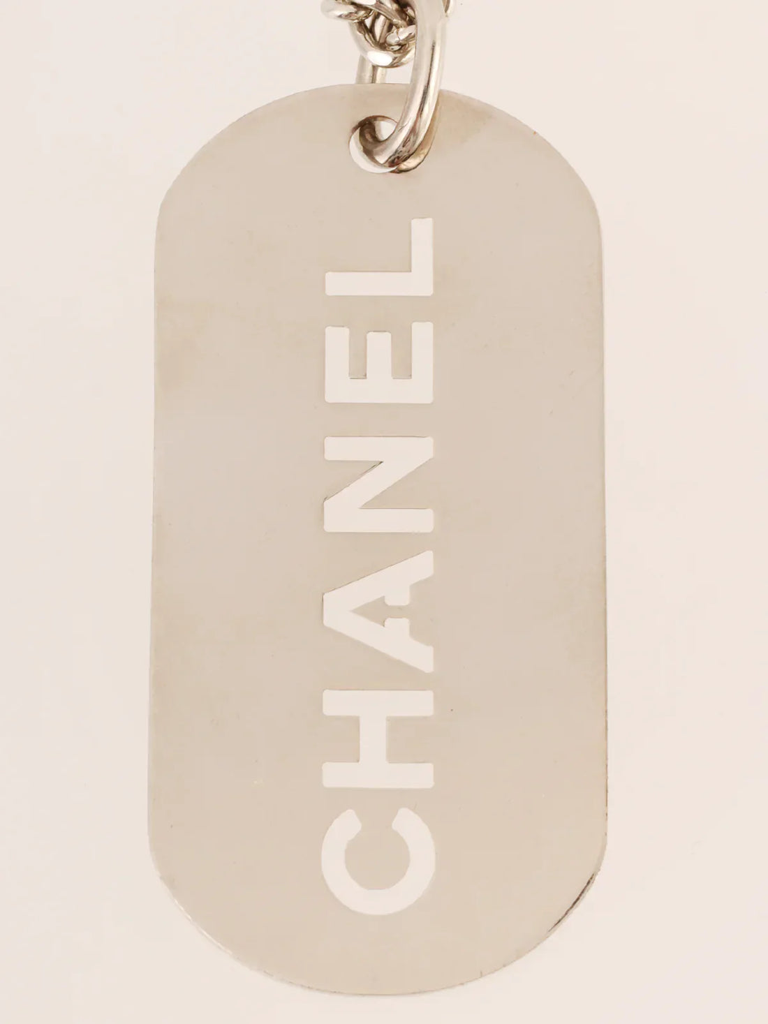 Top Quality Chanel 2007 Made Logo Plate Charm Silver