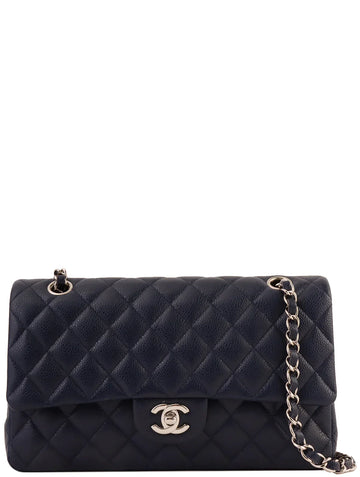Top Quality Chanel Around 2014 Made Leather Skin Classic New Chain Bag 25Cm Navy