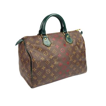 Upcycled Louis Vuitton Speedy 30 Monogram Leather/canvas - Christmas Tree