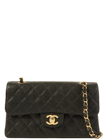 Top Quality Chanel Around 2003 Made Leather Skin Classic New Chain Bag 23Cm Black