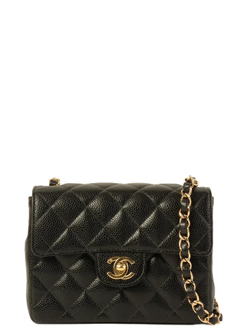 Top Quality Chanel Around 2003 Made Leather Skin Classic New Chain Bag Mini Black