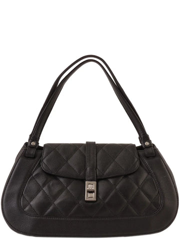 Top Quality Chanel Around 2005 Made Leather Skin 2.55 Shoulder Bag Black