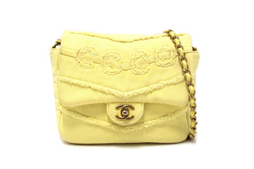 Top Quality Chanel Yellow Leather/denim CoCo Flap Messenger Bag