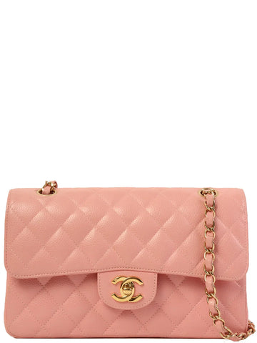 Top Quality Chanel Around 2003 Made Leather Skin Classic New Chain Bag 23Cm Pink