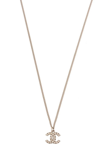 Top Quality Chanel 2012 Made Rhinestone Cc Mark Necklace Silver