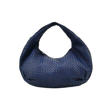 Bottega Veneta Belly Hobo Intrecciato Navy Nappa Leather Large