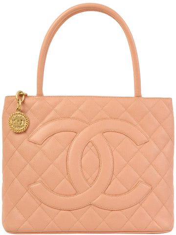 Top Quality Chanel Around 2000 Made Leather Skin Cc Mark Stitch Revival Tote Bag Pink