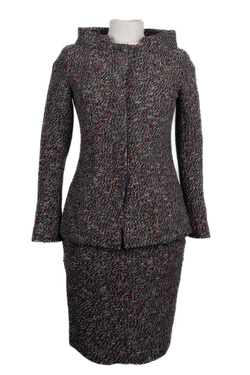 CHANEL Two Piece Tweed Brown