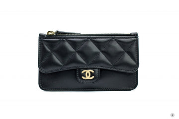 Top Quality Chanel AP0374Y0765 Zip Coin Purse Black / C3906 Leather Coin Purse Gbhw