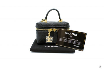 Top Quality Chanel AP2194 B05722 Small Vanity With Chain Black / 94305 Leather Shoulder Bags Gbhw