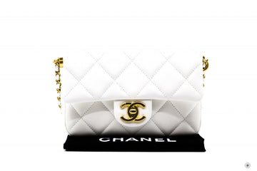 Top Quality Chanel AS2855 B06895 10601 Mini Flap Bag With Pearl Chain White / 10601 Leather Shoulder Bags Gbhw