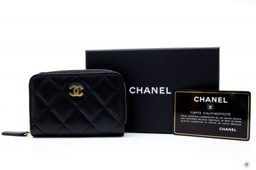 Top Quality Chanel AP0216Y01864 Classic CC Coin Purse Black / C3906 Leather Coin Purse Shw