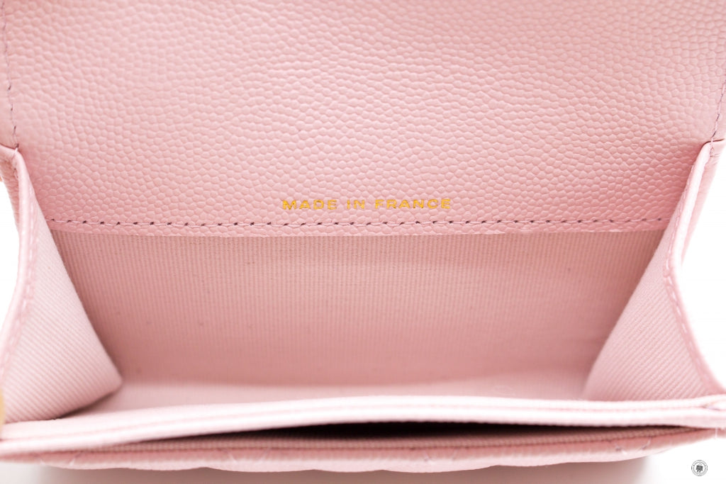 Top Quality Chanel AP0214Y33352 Classic Card Holder Pink / NH620 Leather Card Holder Pbhw